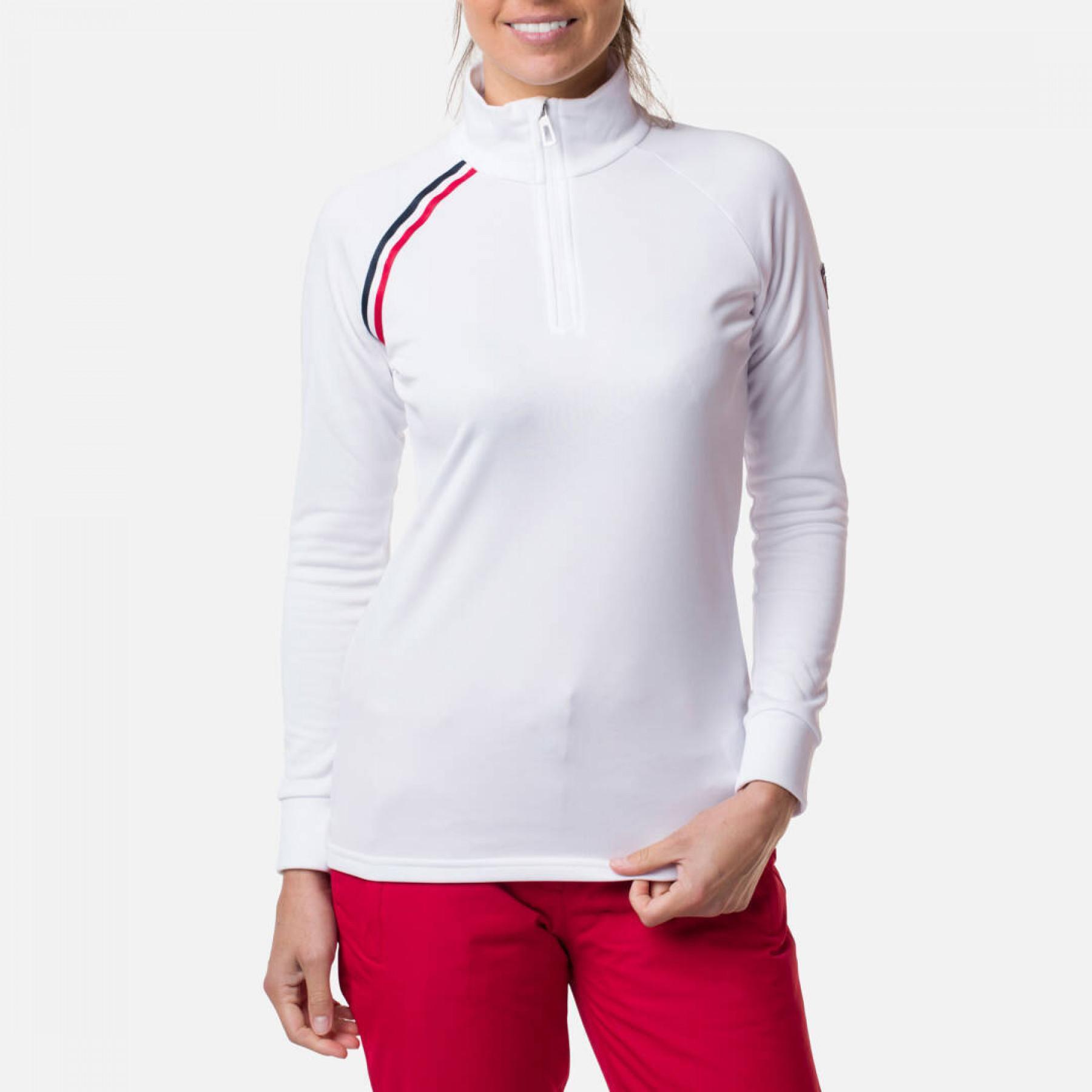 Damen-Sweatshirt mit 1/2 Reißverschluss Rossignol Stripes