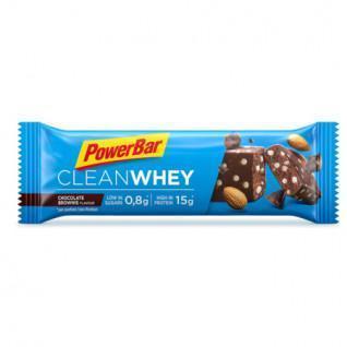 Packung mit 18 Riegeln PowerBar Clean Whey - Chocolate Brownie