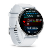 Connected Watch aus Edelstahl mit Silikongehäuse und -armband Garmin Venu® 3