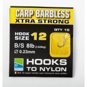 Widerhakenlose Haken Preston Carp Xtra Strong Hooks To Nylon Size 12